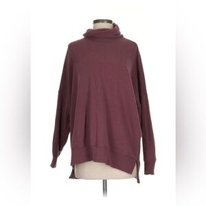 Aerie Deep Burgundy Cowl Neck Oversized Sweater Size S | Cozy Winter Pullover